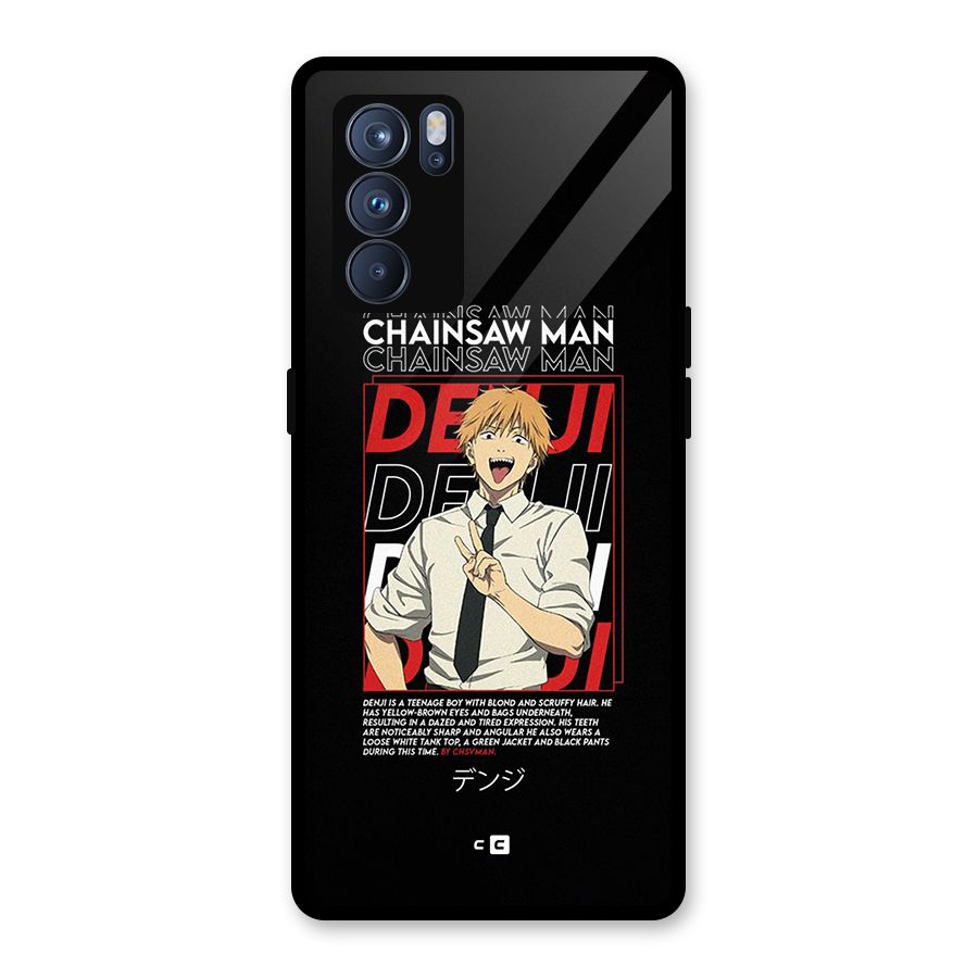 Denji Chainsaw Man Glass Back Case for Oppo Reno6 Pro 5G