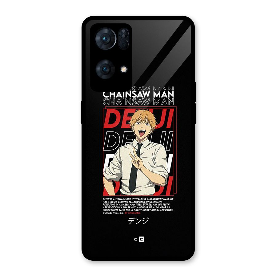 Denji Chainsaw Man Glass Back Case for Oppo Reno7 Pro 5G