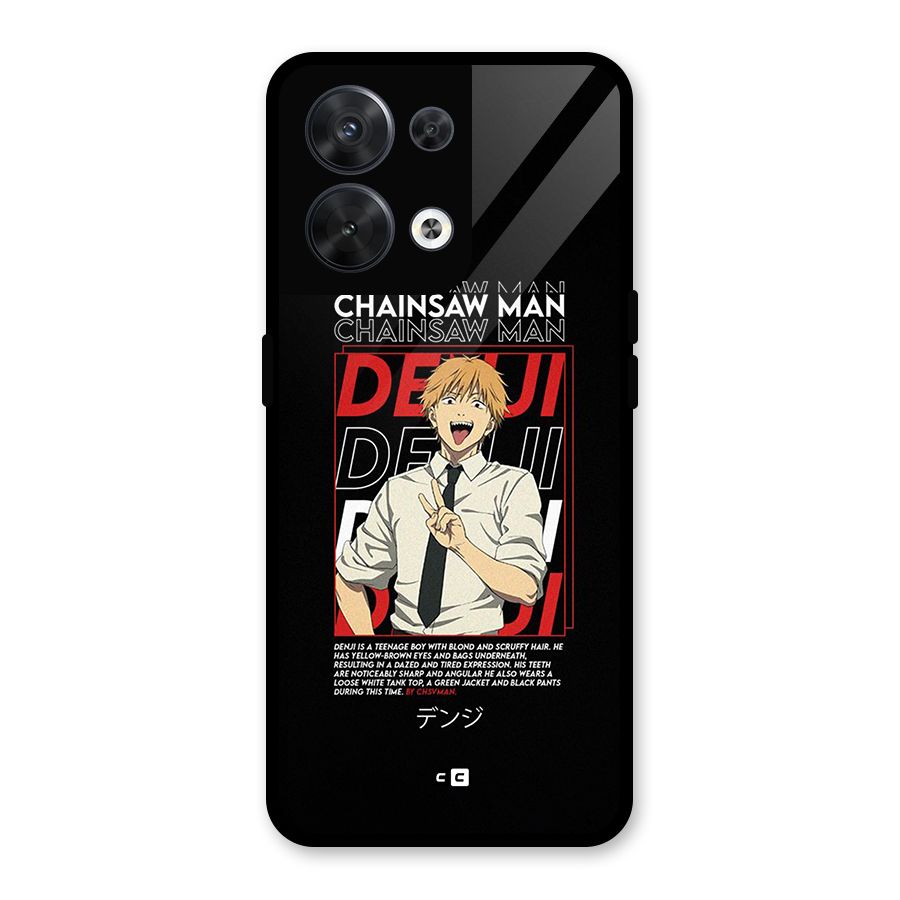 Denji Chainsaw Man Glass Back Case for Oppo Reno8 5G