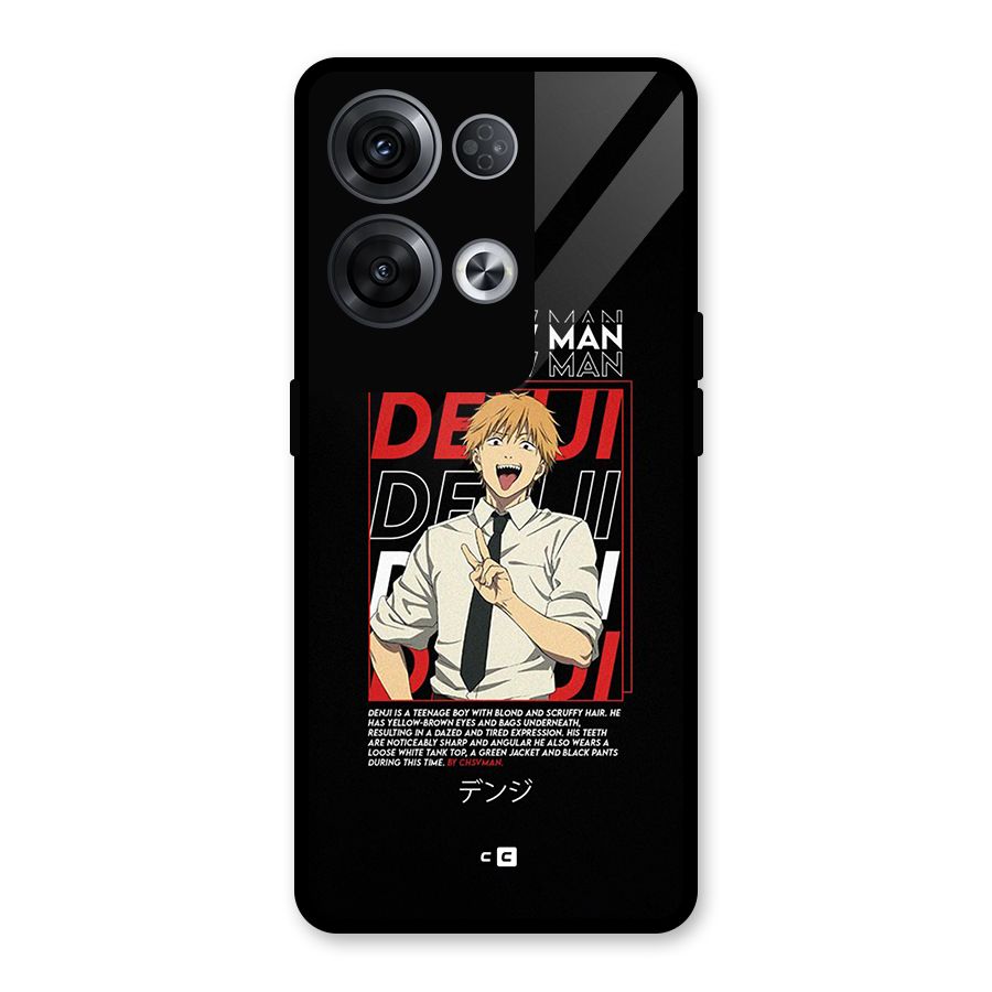 Denji Chainsaw Man Glass Back Case for Oppo Reno8 Pro 5G