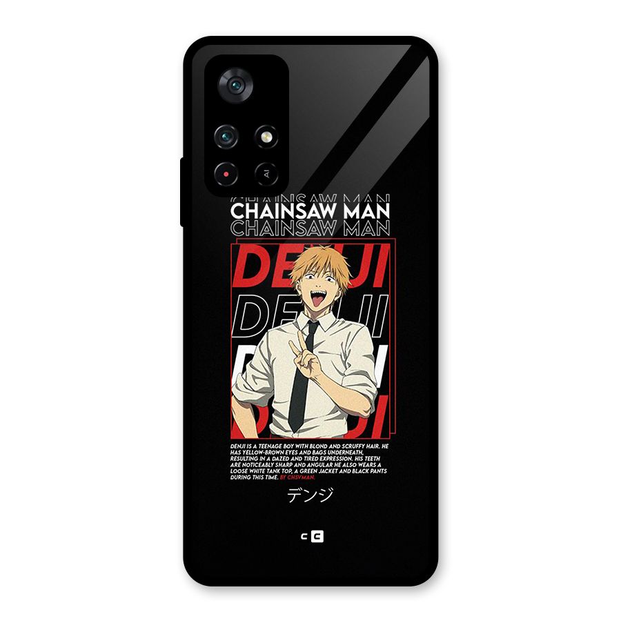 Denji Chainsaw Man Glass Back Case for Poco M4 Pro 5G