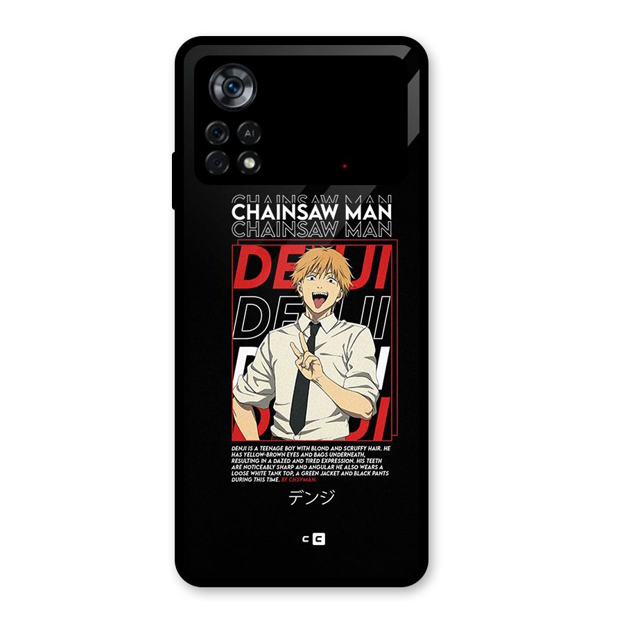 Denji Chainsaw Man Glass Back Case for Poco X4 Pro 5G