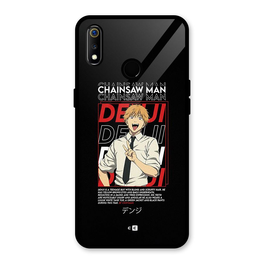 Denji Chainsaw Man Glass Back Case for Realme 3i