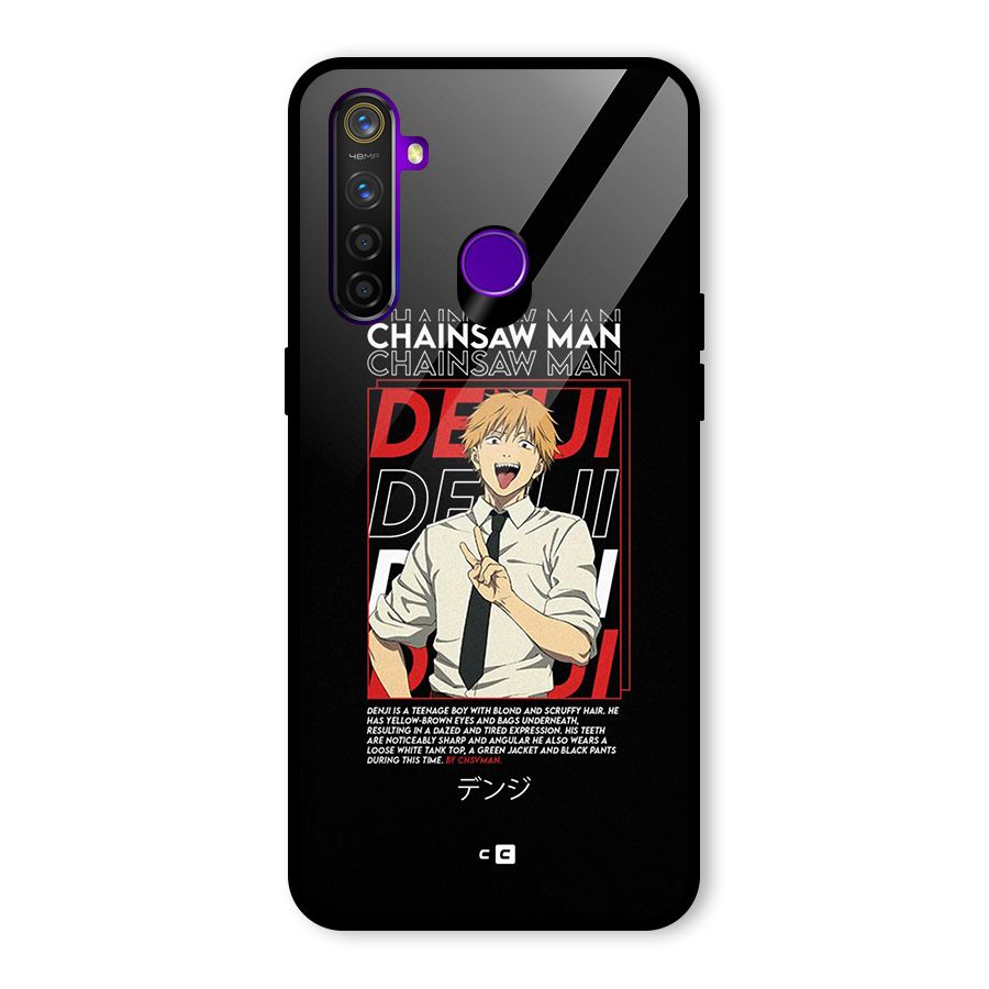 Denji Chainsaw Man Glass Back Case for Realme 5 Pro
