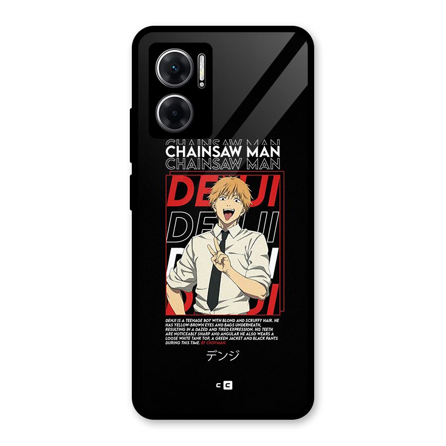 Denji Chainsaw Man Glass Back Case for Redmi 11 Prime 5G