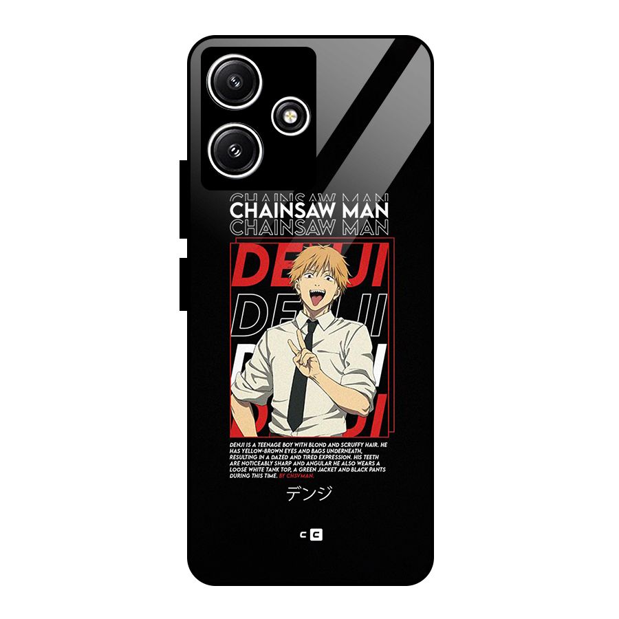 Denji Chainsaw Man Glass Back Case for Redmi 12 5G