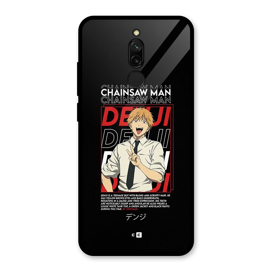 Denji Chainsaw Man Glass Back Case for Redmi 8
