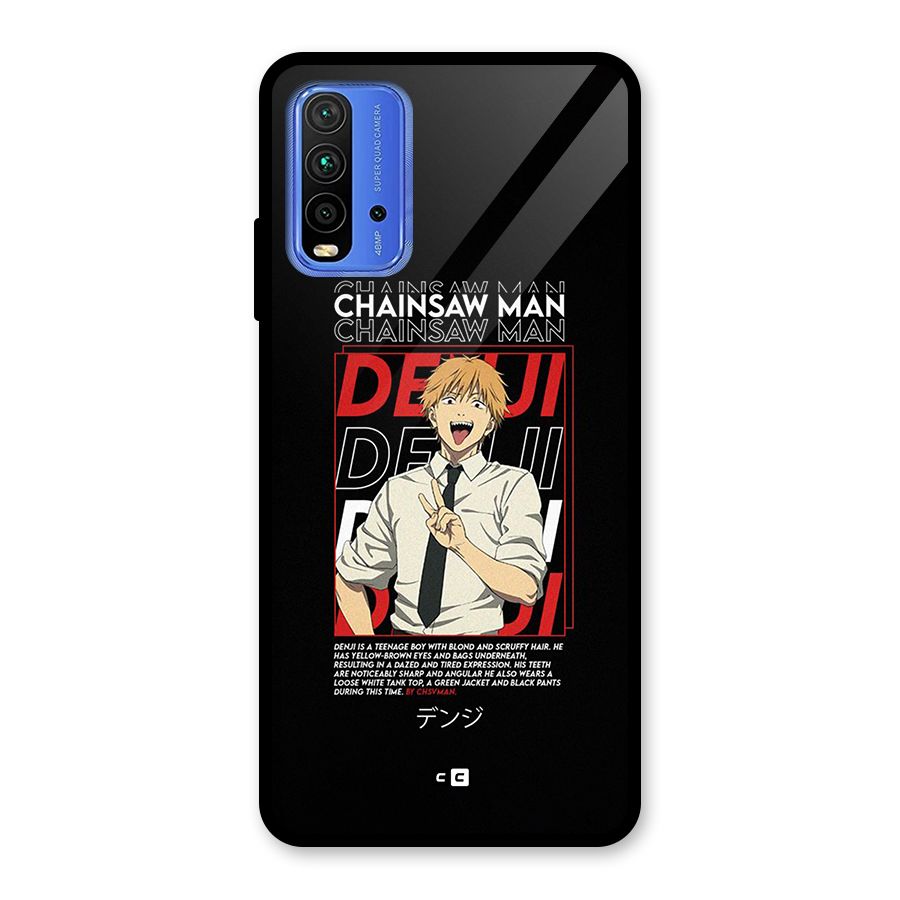Denji Chainsaw Man Glass Back Case for Redmi 9 Power