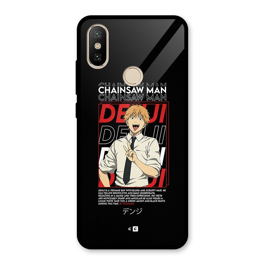 Denji Chainsaw Man Glass Back Case for Redmi A2