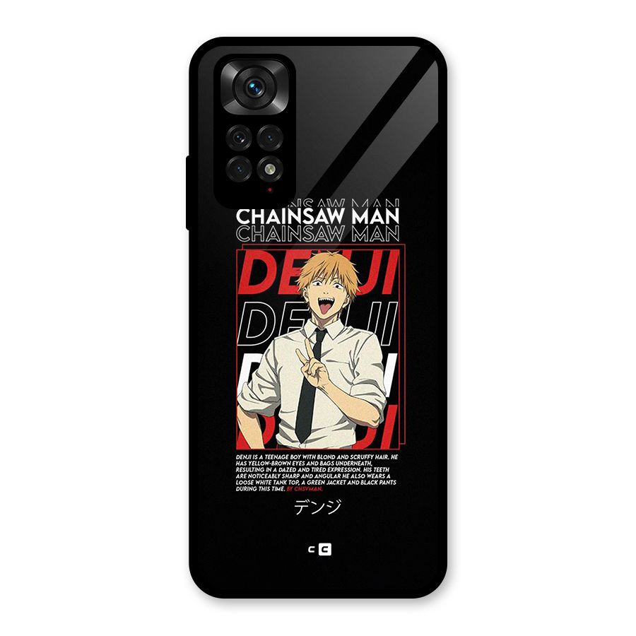 Denji Chainsaw Man Glass Back Case for Redmi Note 11S
