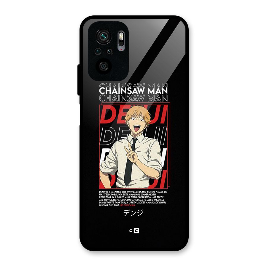 Denji Chainsaw Man Glass Back Case for Redmi Note 11 SE