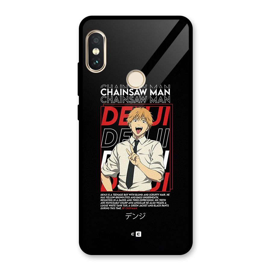 Denji Chainsaw Man Glass Back Case for Redmi Note 5 Pro