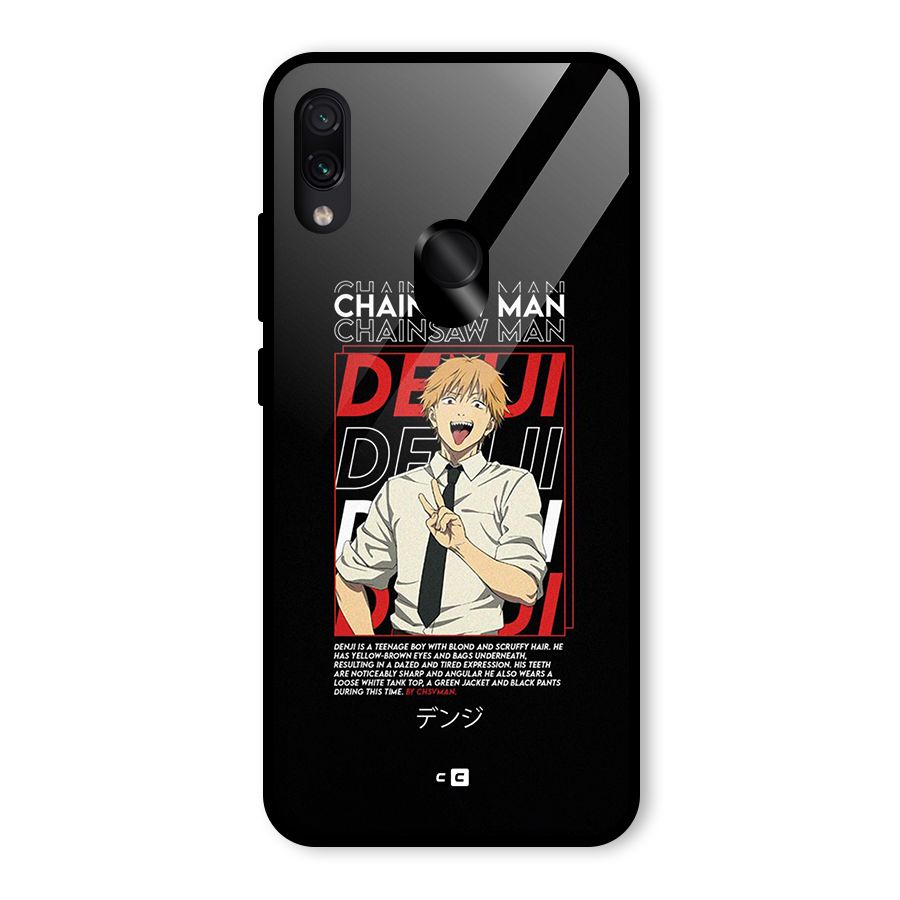 Denji Chainsaw Man Glass Back Case for Redmi Note 7