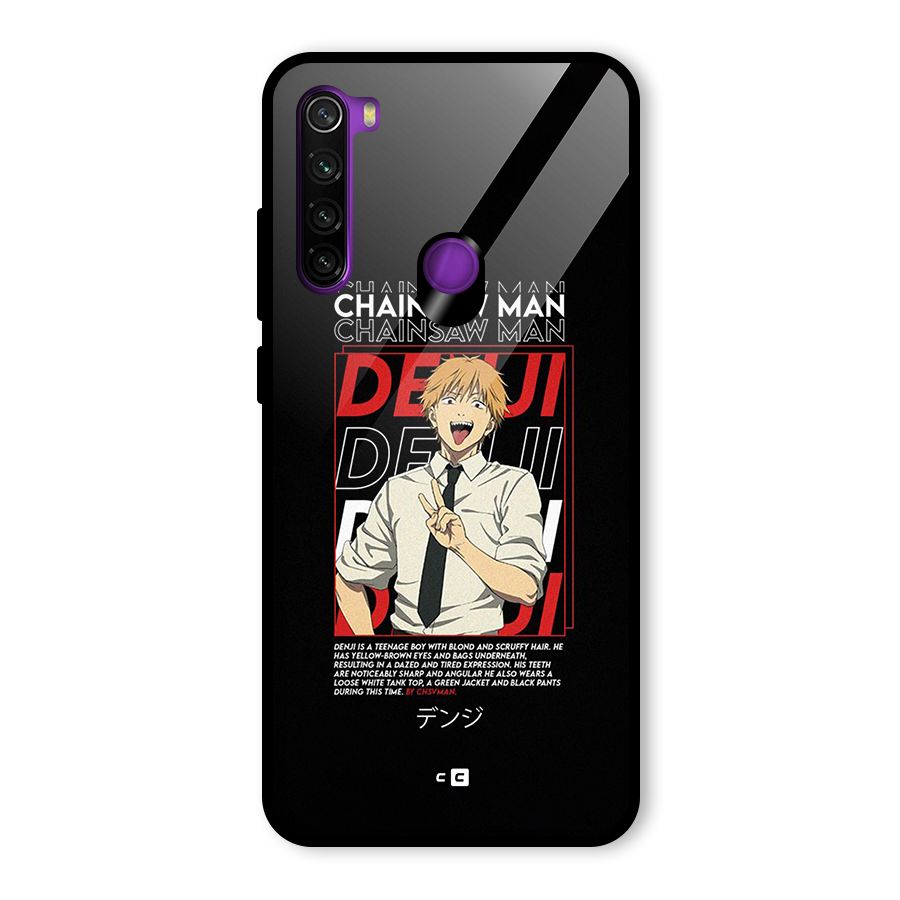 Denji Chainsaw Man Glass Back Case for Redmi Note 8