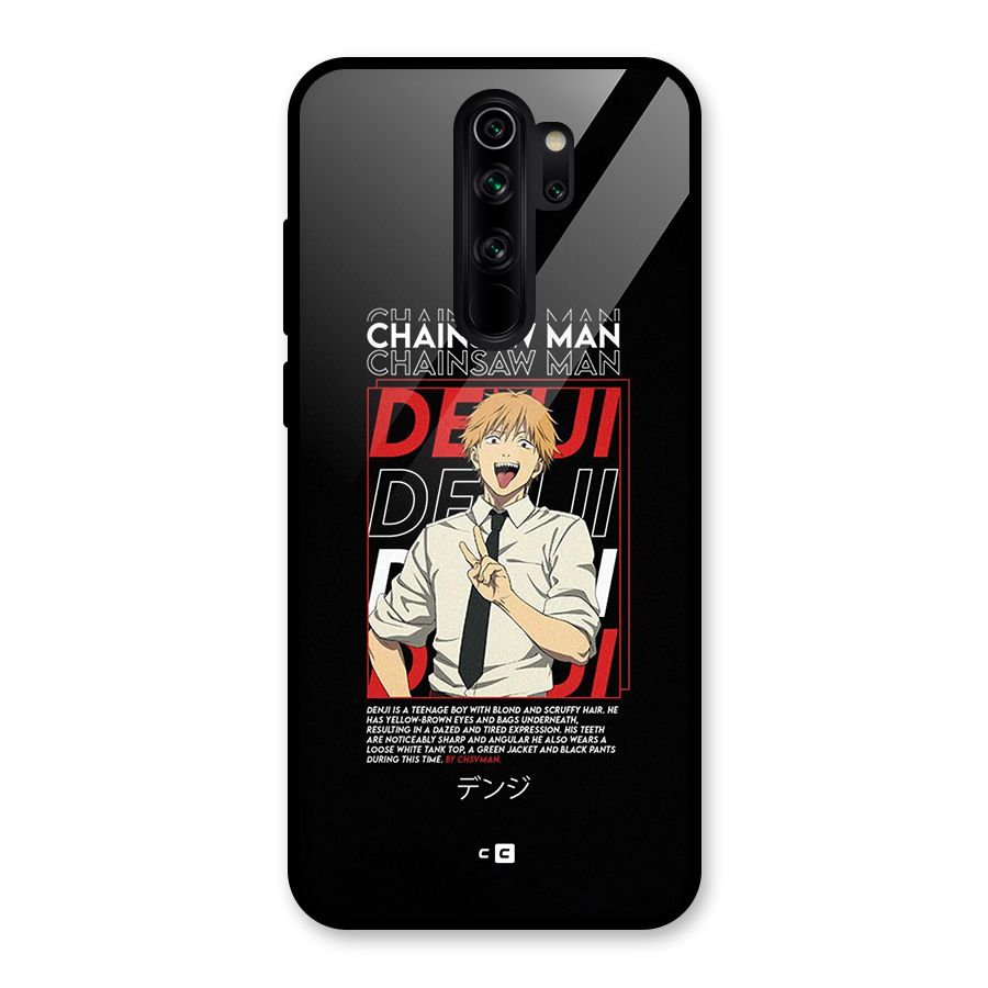 Denji Chainsaw Man Glass Back Case for Redmi Note 8 Pro
