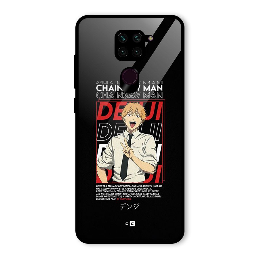 Denji Chainsaw Man Glass Back Case for Redmi Note 9