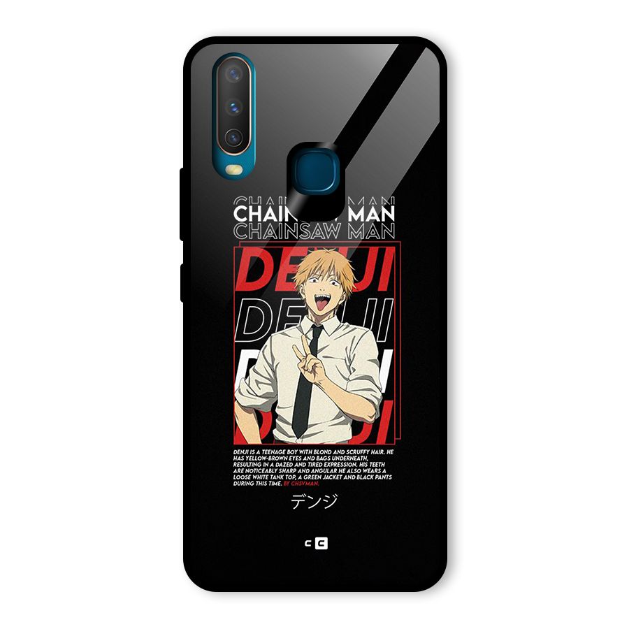 Denji Chainsaw Man Glass Back Case for Vivo U10