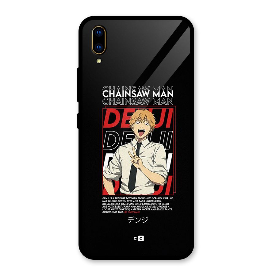 Denji Chainsaw Man Glass Back Case for Vivo V11 Pro