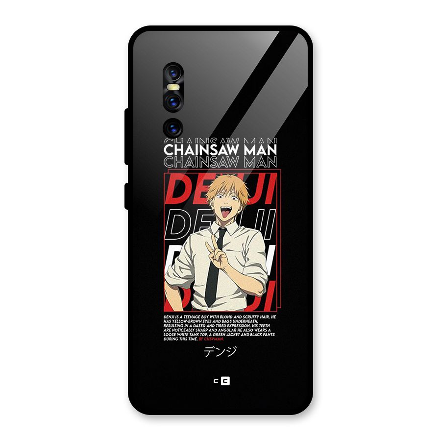 Denji Chainsaw Man Glass Back Case for Vivo V15 Pro