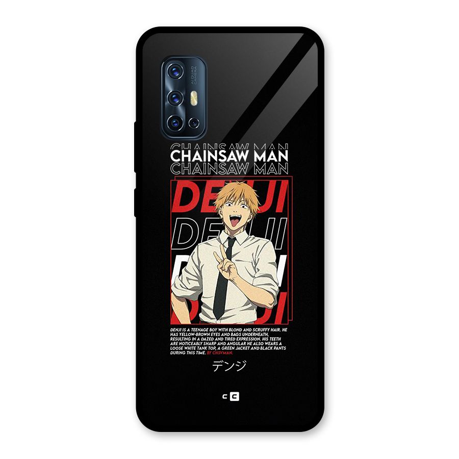 Denji Chainsaw Man Glass Back Case for Vivo V17