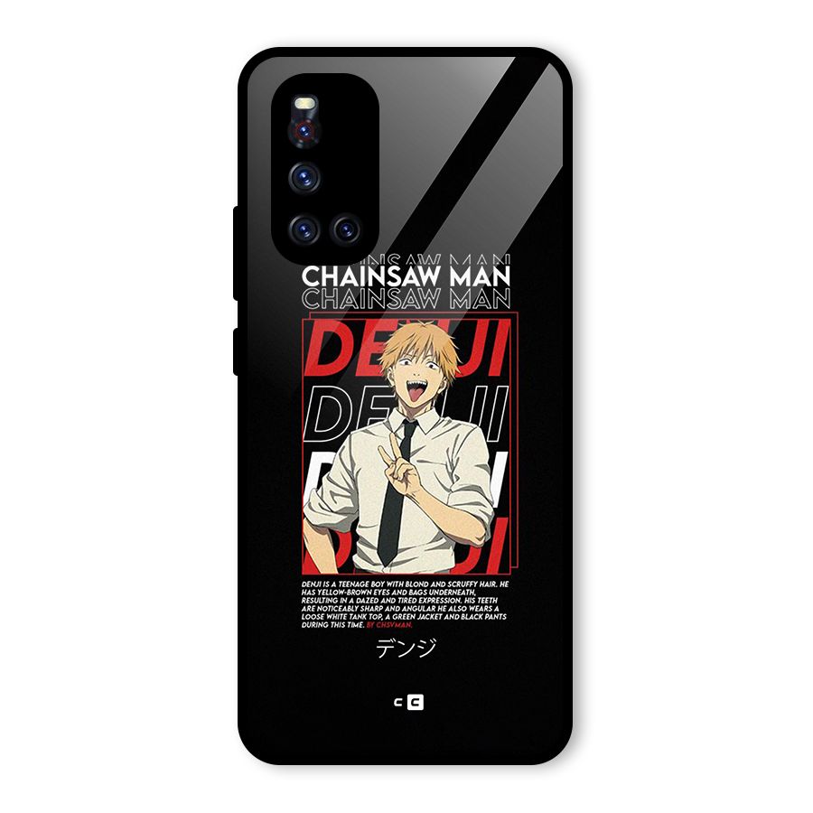 Denji Chainsaw Man Glass Back Case for Vivo V19