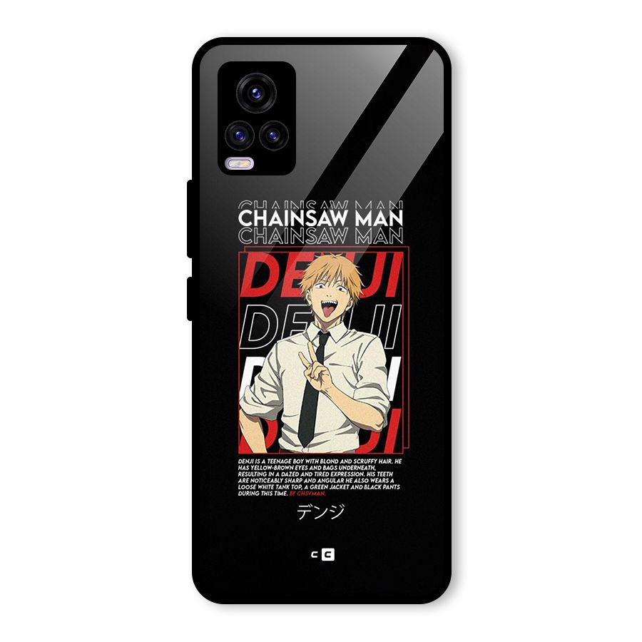 Denji Chainsaw Man Glass Back Case for Vivo V20