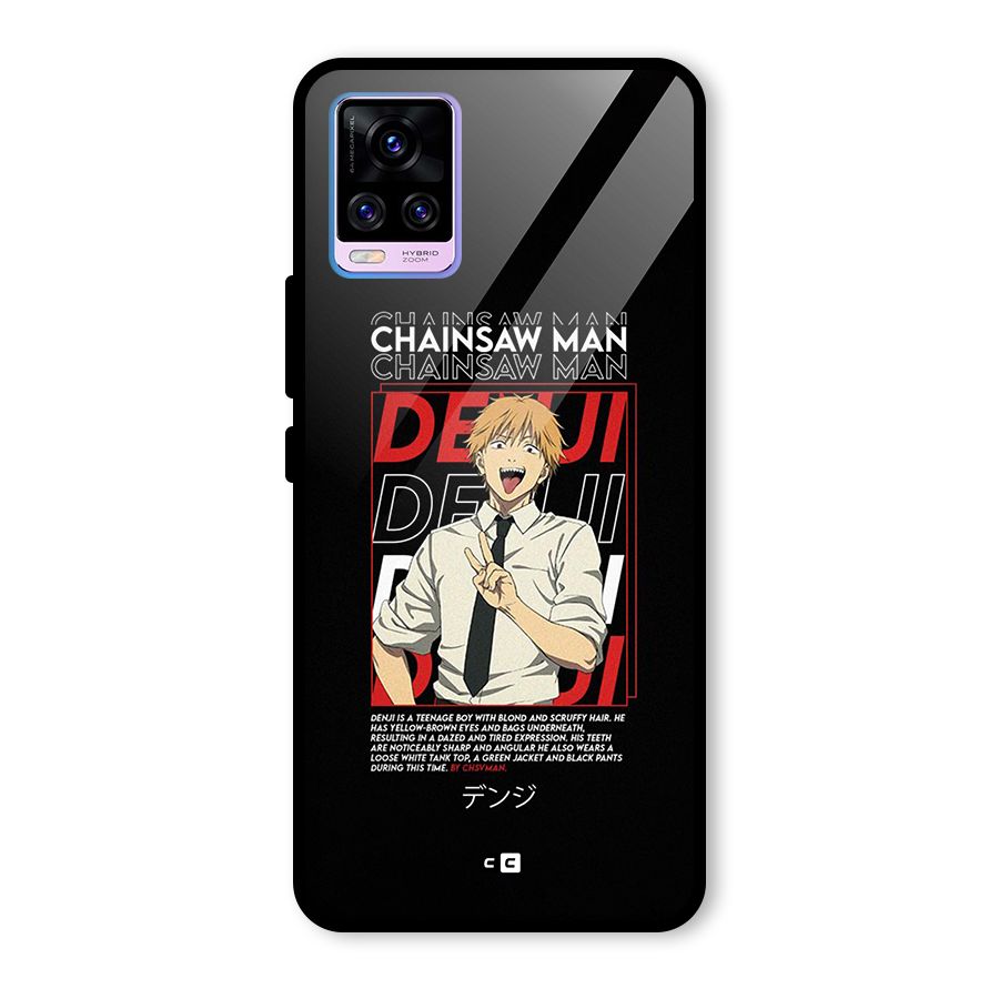 Denji Chainsaw Man Glass Back Case for Vivo V20 Pro