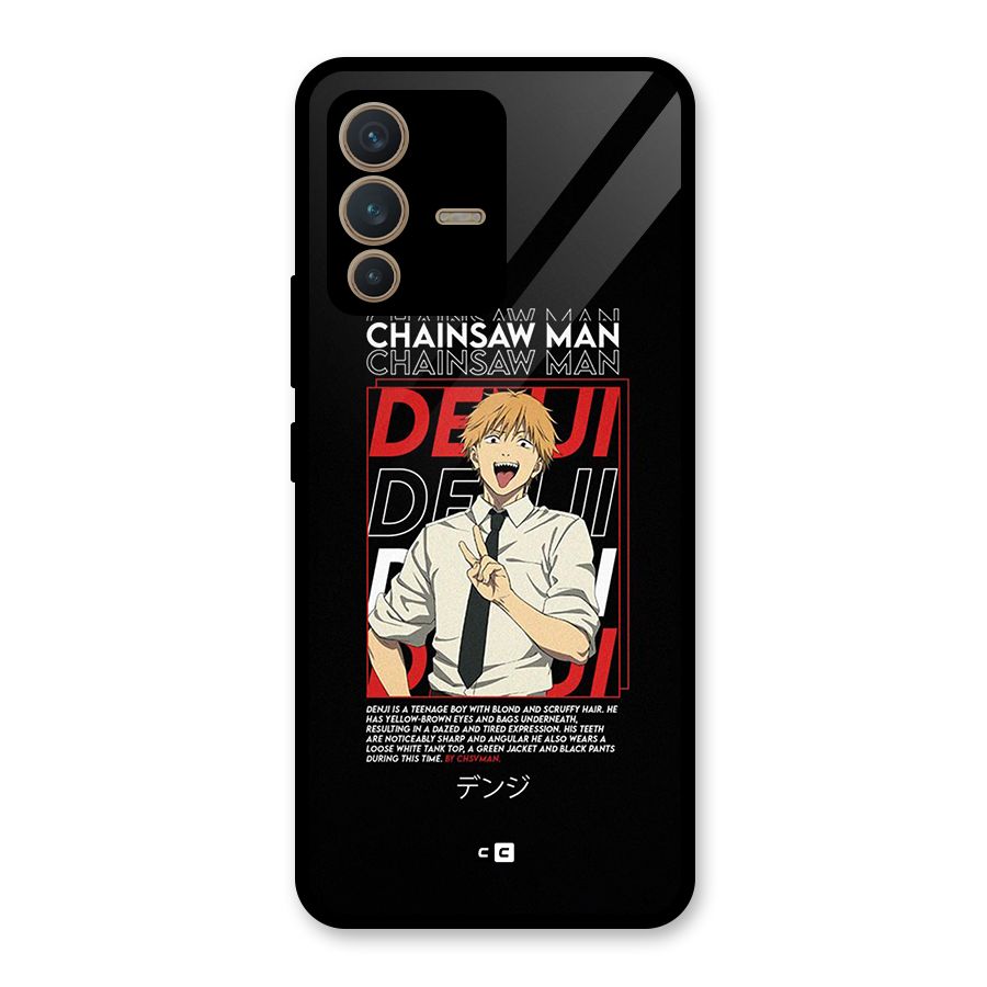 Denji Chainsaw Man Glass Back Case for Vivo V23 5G