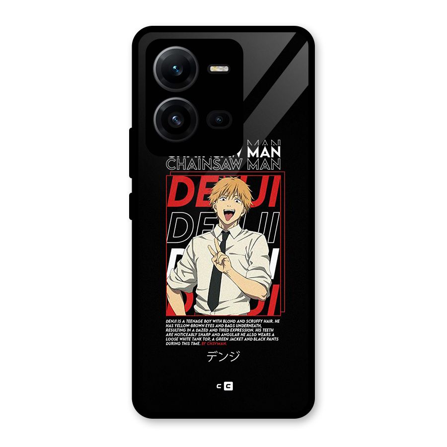 Denji Chainsaw Man Glass Back Case for Vivo V25