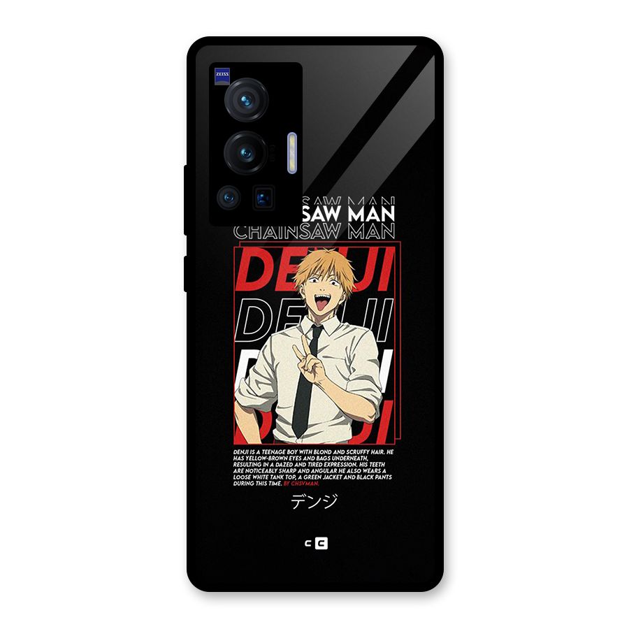 Denji Chainsaw Man Glass Back Case for Vivo X70 Pro
