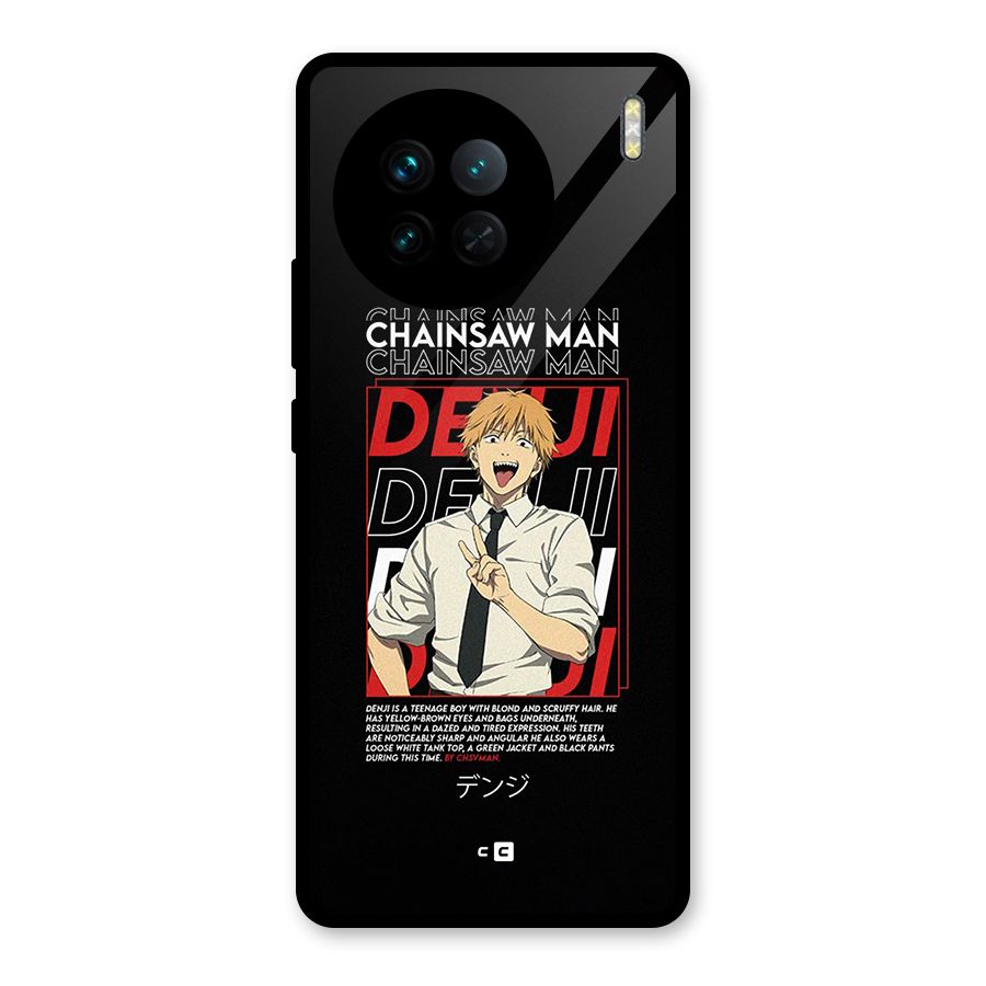 Denji Chainsaw Man Glass Back Case for Vivo X90