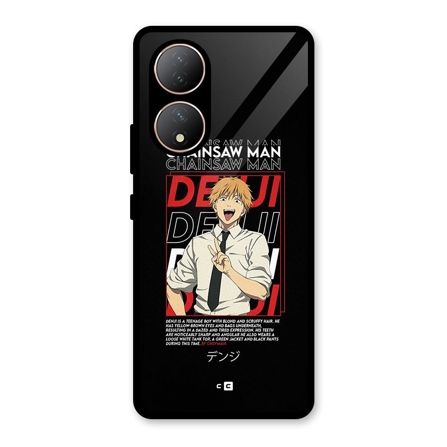 Denji Chainsaw Man Glass Back Case for Vivo Y100A