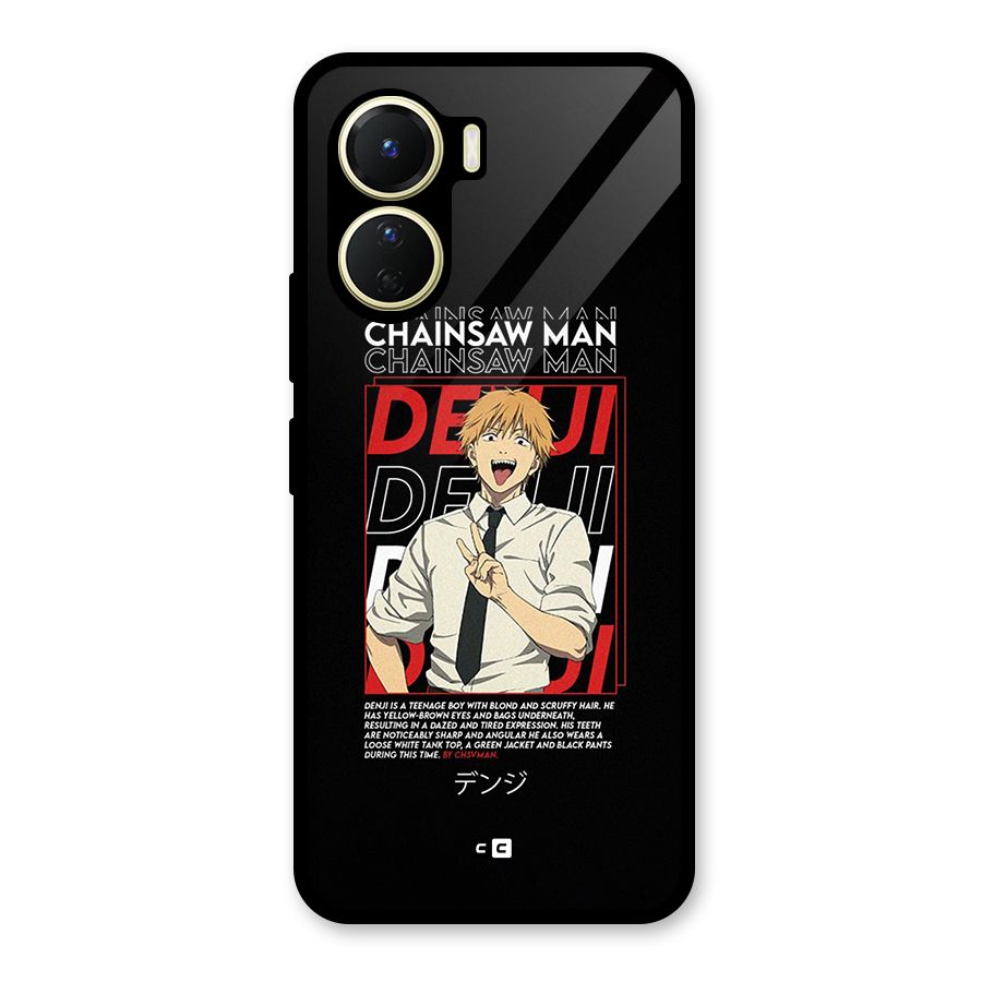 Denji Chainsaw Man Glass Back Case for Vivo Y16