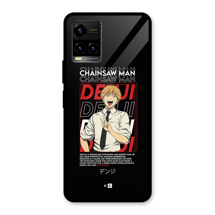 Denji Chainsaw Man Glass Back Case for Vivo Y21T