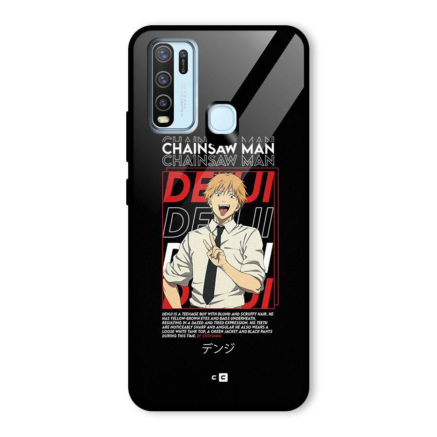 Denji Chainsaw Man Glass Back Case for Vivo Y30
