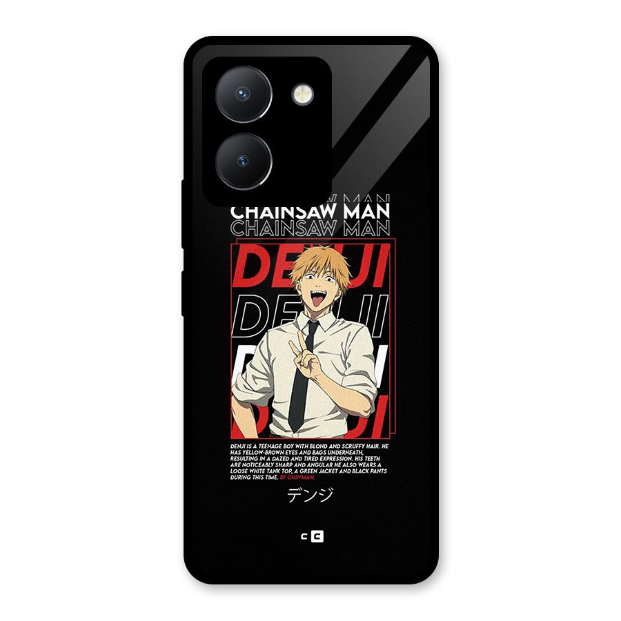 Denji Chainsaw Man Glass Back Case for Vivo Y36