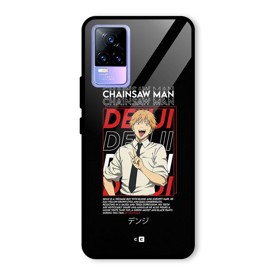 Denji Chainsaw Man Glass Back Case for Vivo Y73