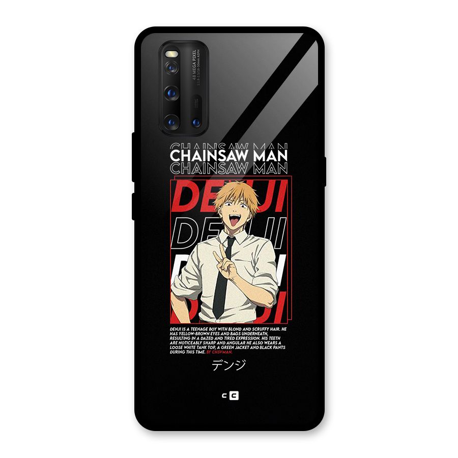 Denji Chainsaw Man Glass Back Case for Vivo iQOO 3