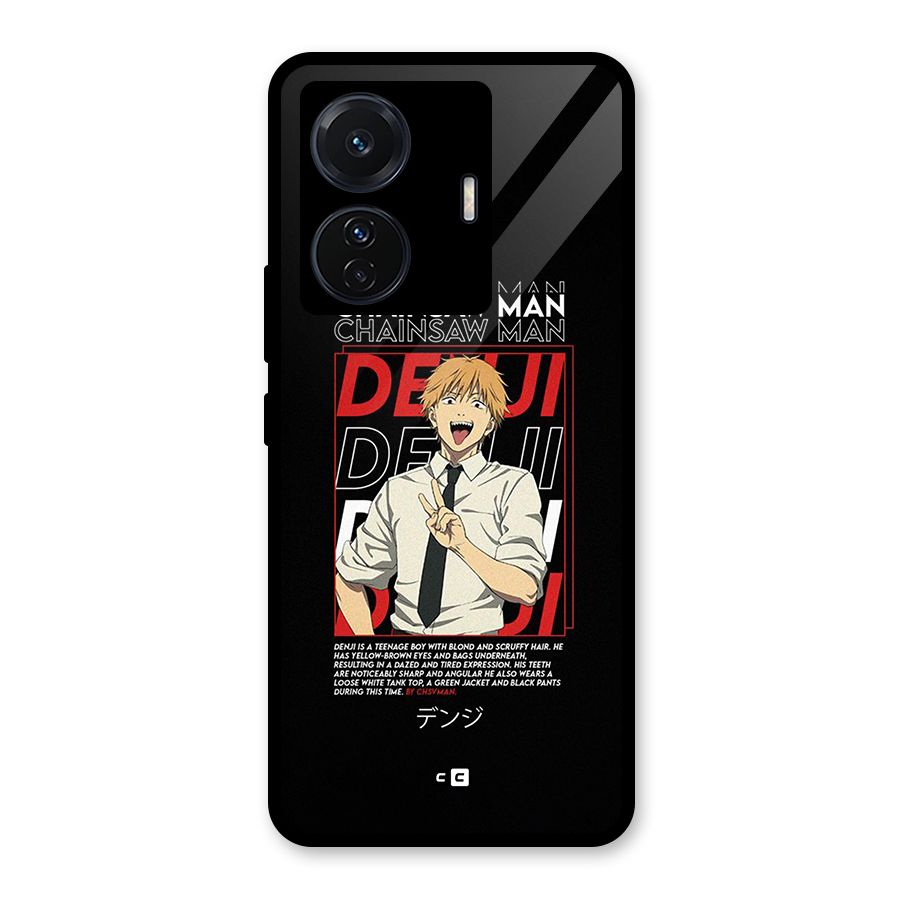 Denji Chainsaw Man Glass Back Case for Vivo iQOO Z6 Pro