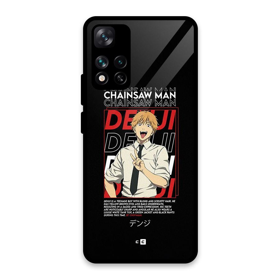 Denji Chainsaw Man Glass Back Case for Xiaomi 11i HyperCharge 5G