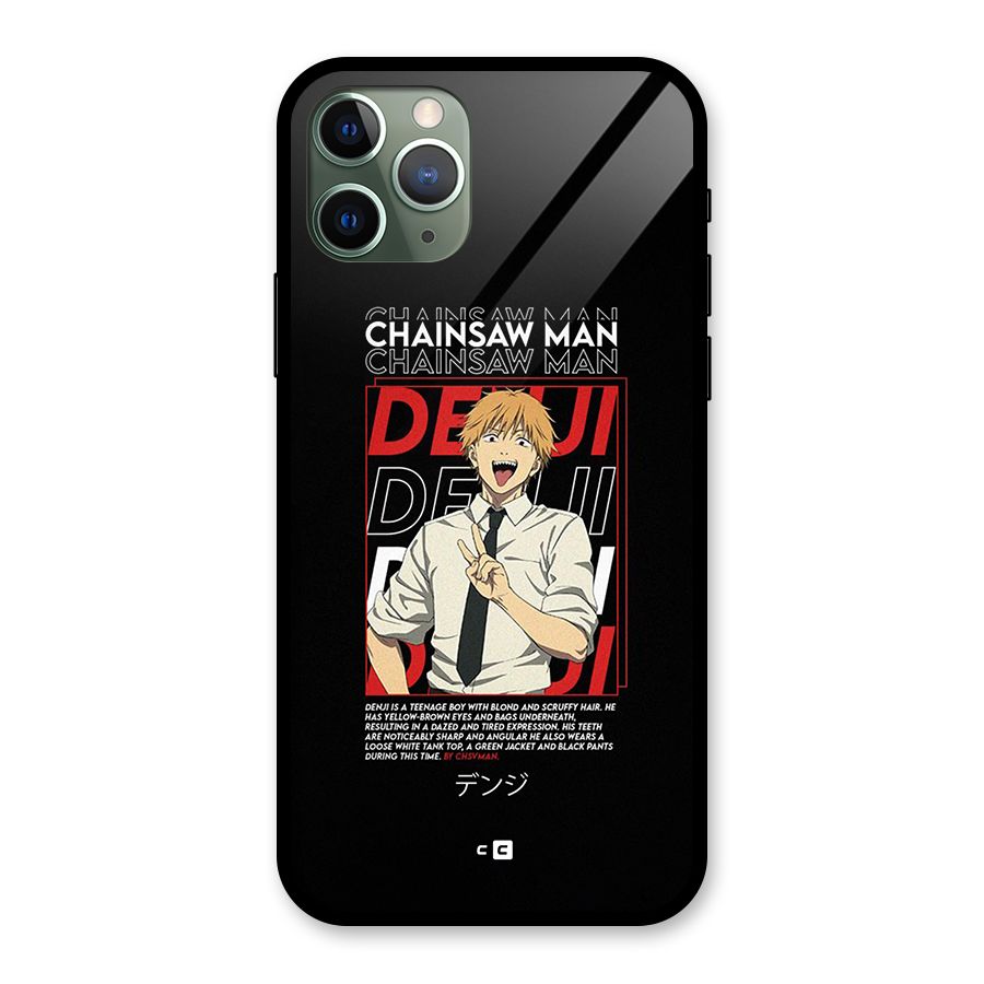 Denji Chainsaw Man Glass Back Case for iPhone 11 Pro