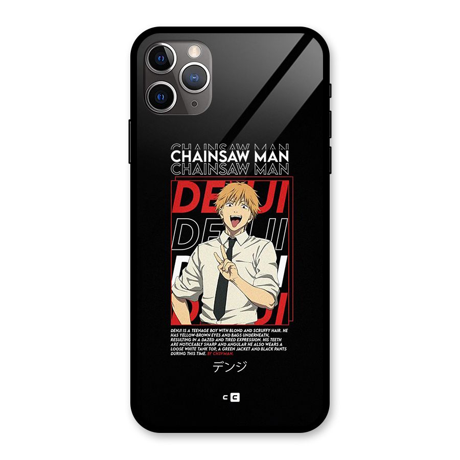 Denji Chainsaw Man Glass Back Case for iPhone 11 Pro Max