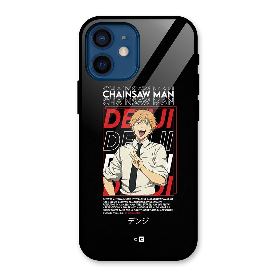 Denji Chainsaw Man Glass Back Case for iPhone 12 Mini