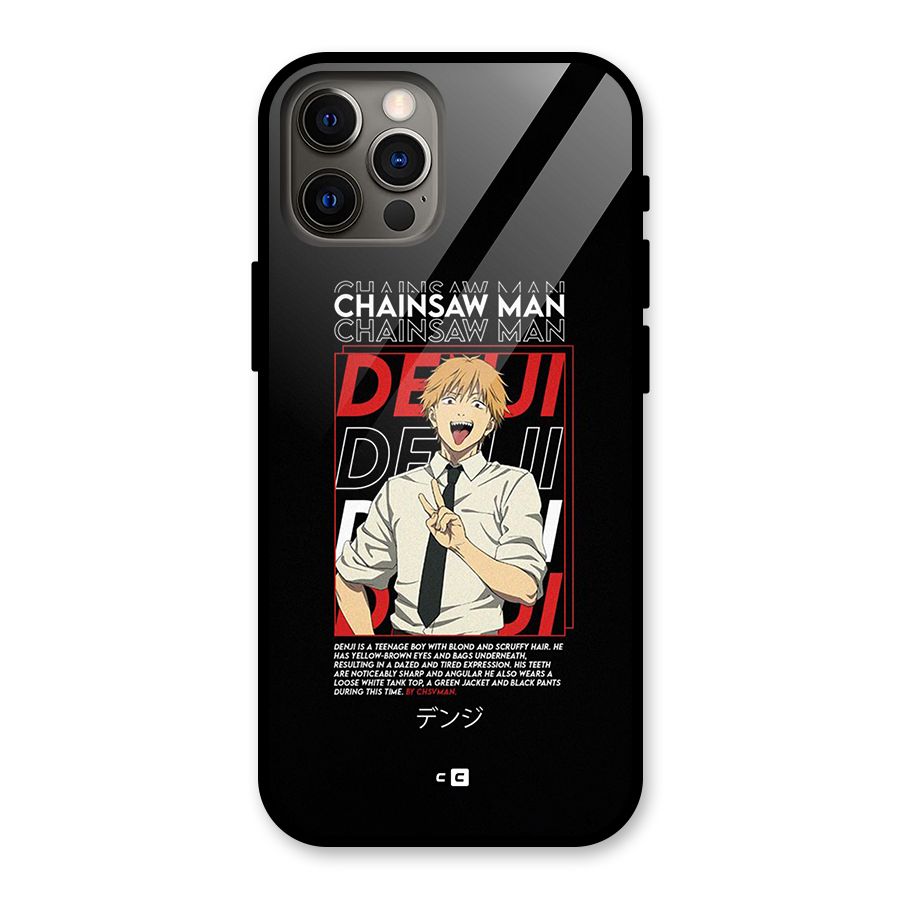 Denji Chainsaw Man Glass Back Case for iPhone 12 Pro