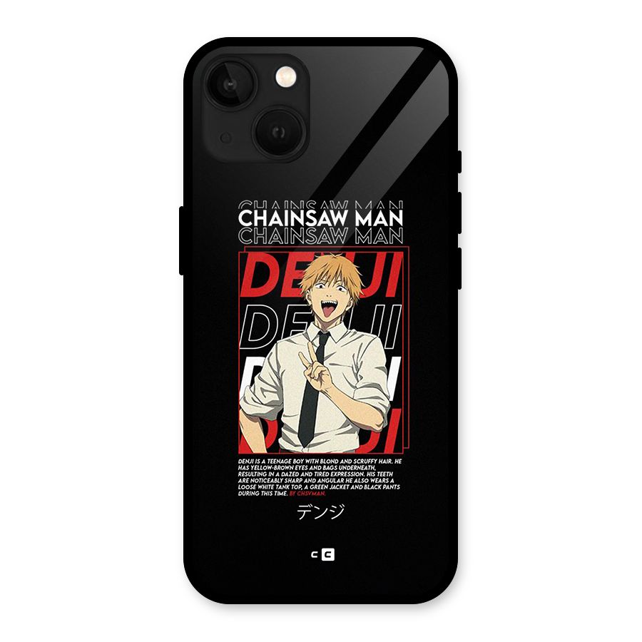 Denji Chainsaw Man Glass Back Case for iPhone 13