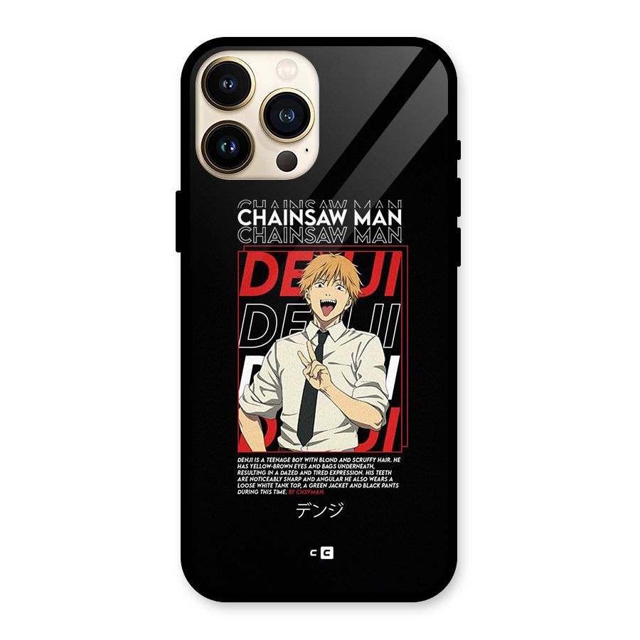 Denji Chainsaw Man Glass Back Case for iPhone 13 Pro Max