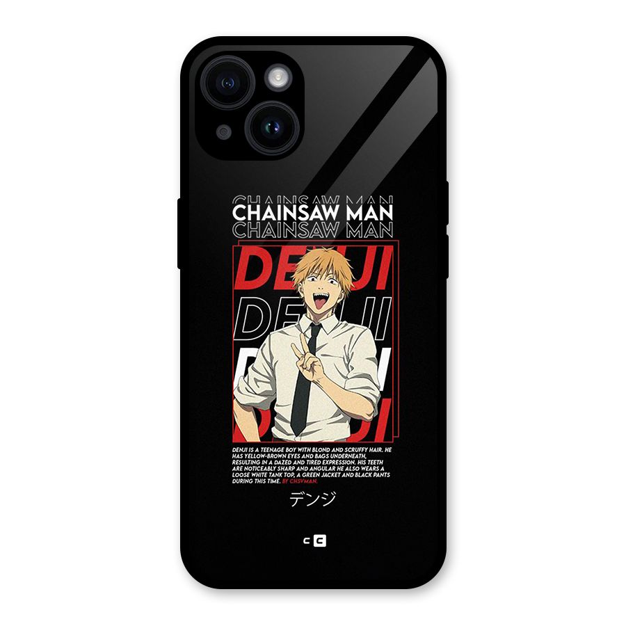 Denji Chainsaw Man Glass Back Case for iPhone 14