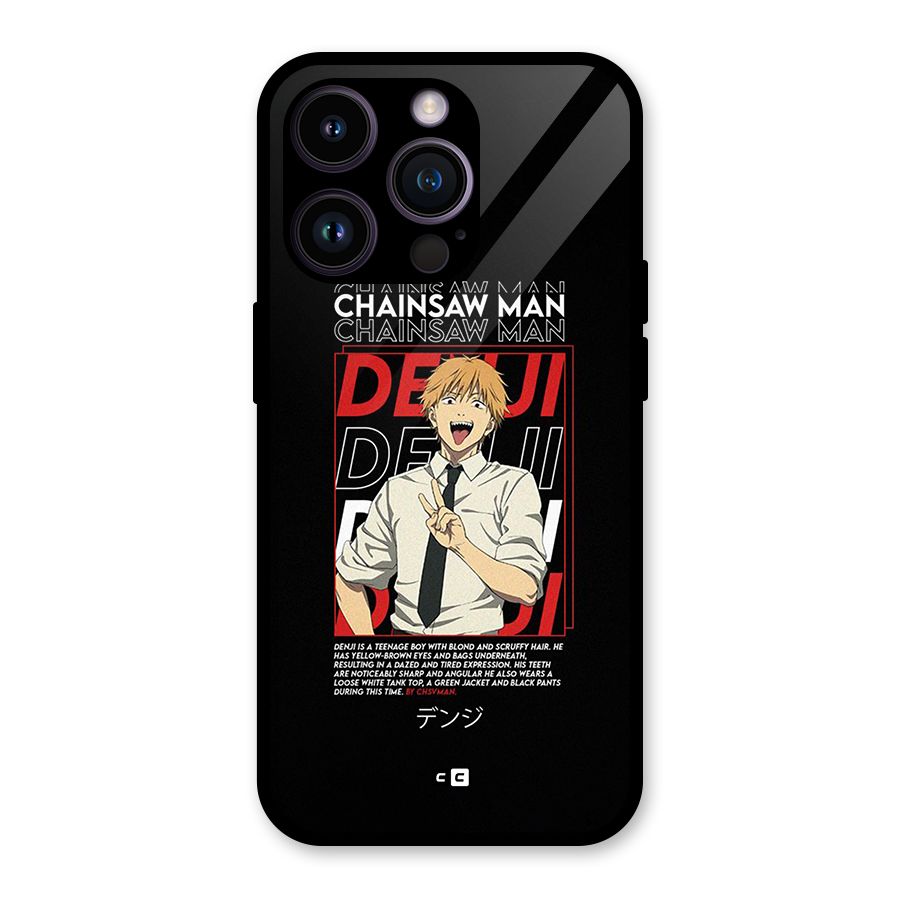 Denji Chainsaw Man Glass Back Case for iPhone 14 Pro