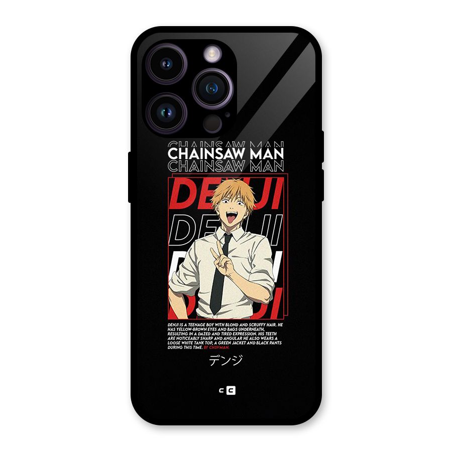 Denji Chainsaw Man Glass Back Case for iPhone 14 Pro Max