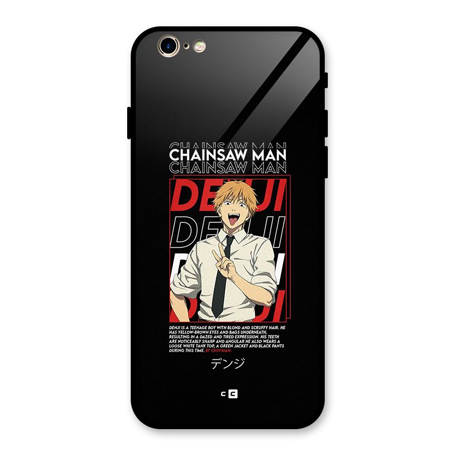 Denji Chainsaw Man Glass Back Case for iPhone 6 6S